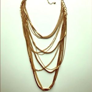 Layered gold necklace